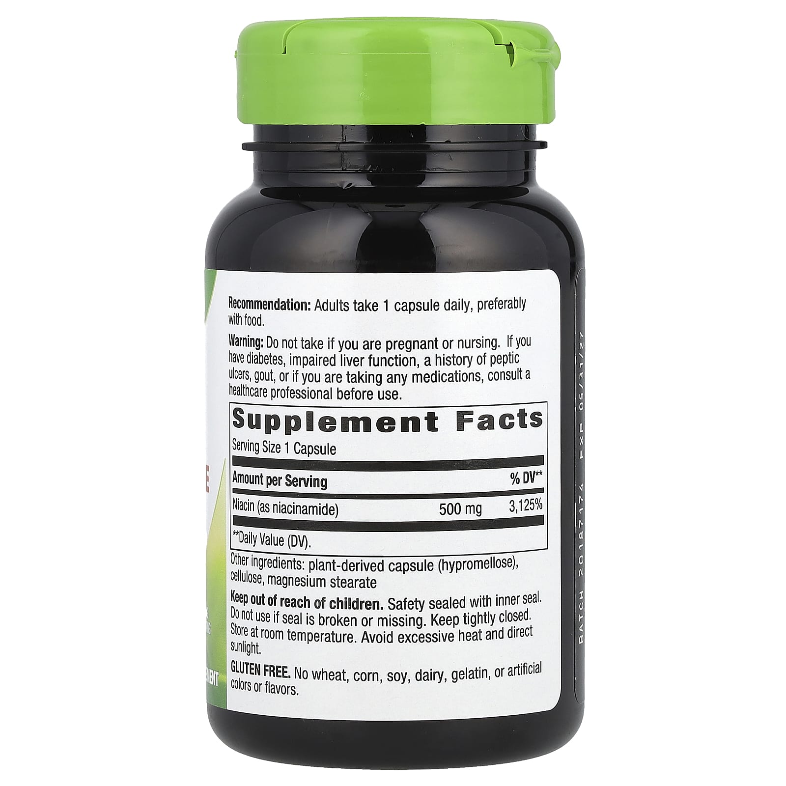 Nature's Way, Niacinamide, Non-Flushing, 500 mg, 100 Capsules - Image 2