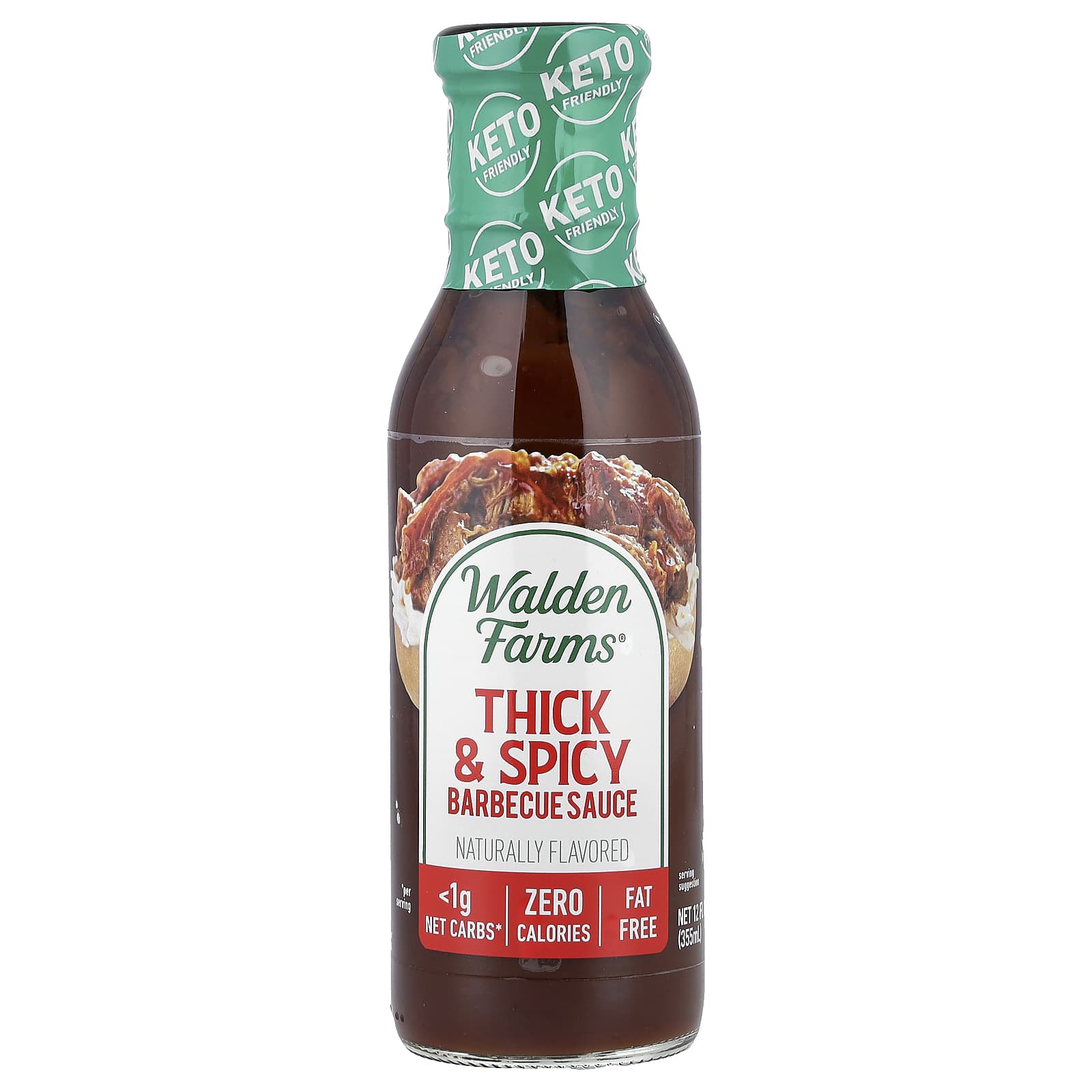 Walden Farms, Thick & Spicy Barbecue Sauce, 12 fl oz (355 ml) - Image 1