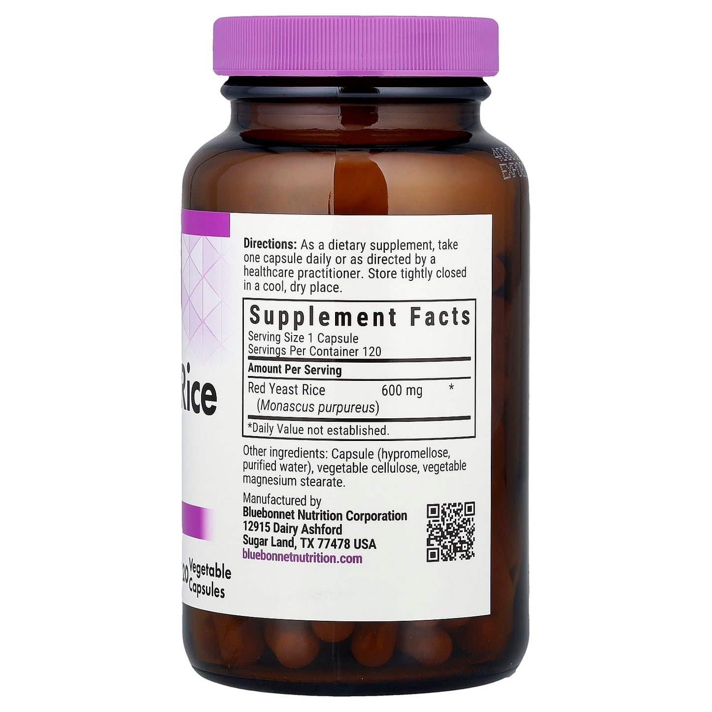 Bluebonnet Red Yeast Rice 600mg for Heart Health - Image 2