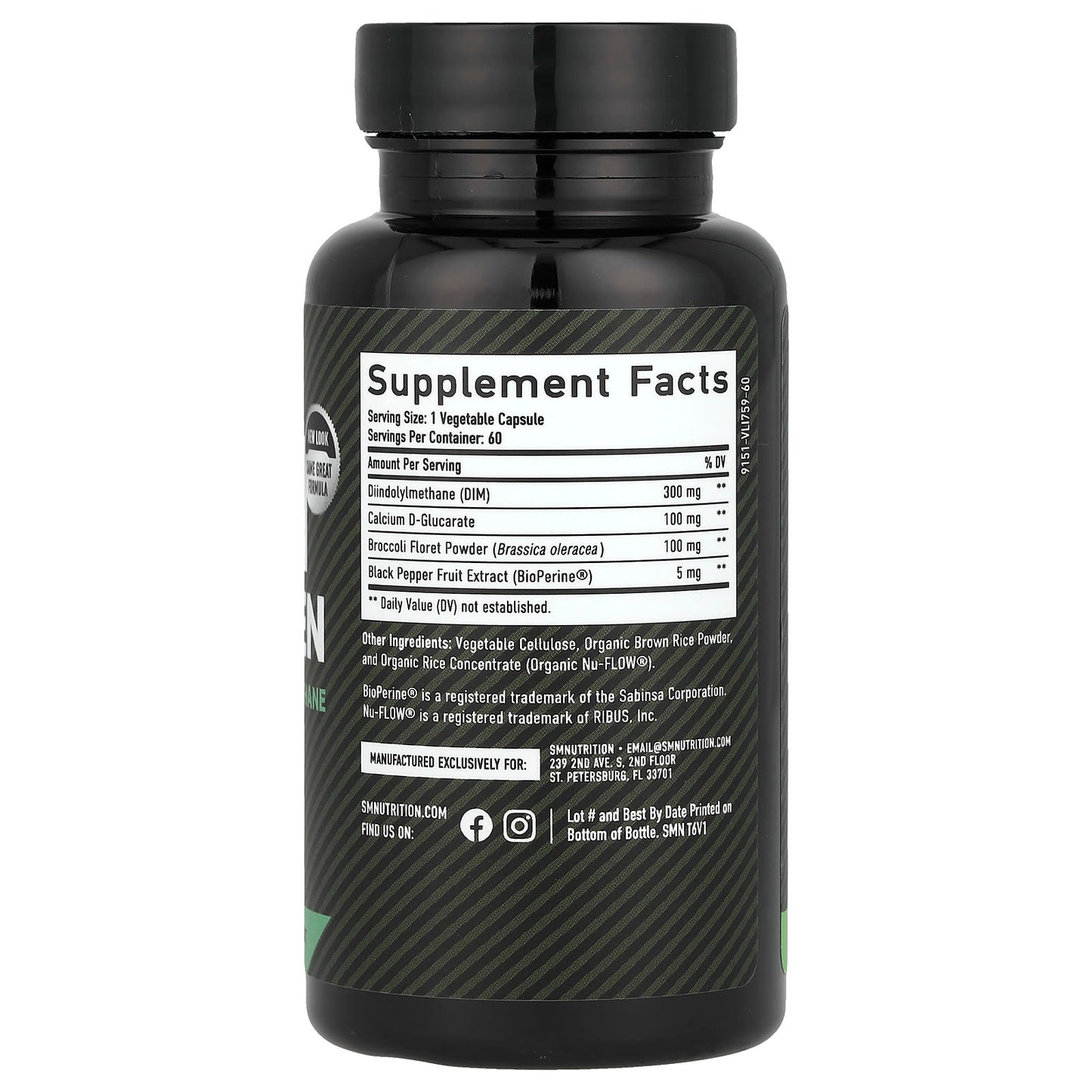 SMNutrition, DIM For Men, 300 mg, 60 Capsules - Image 2