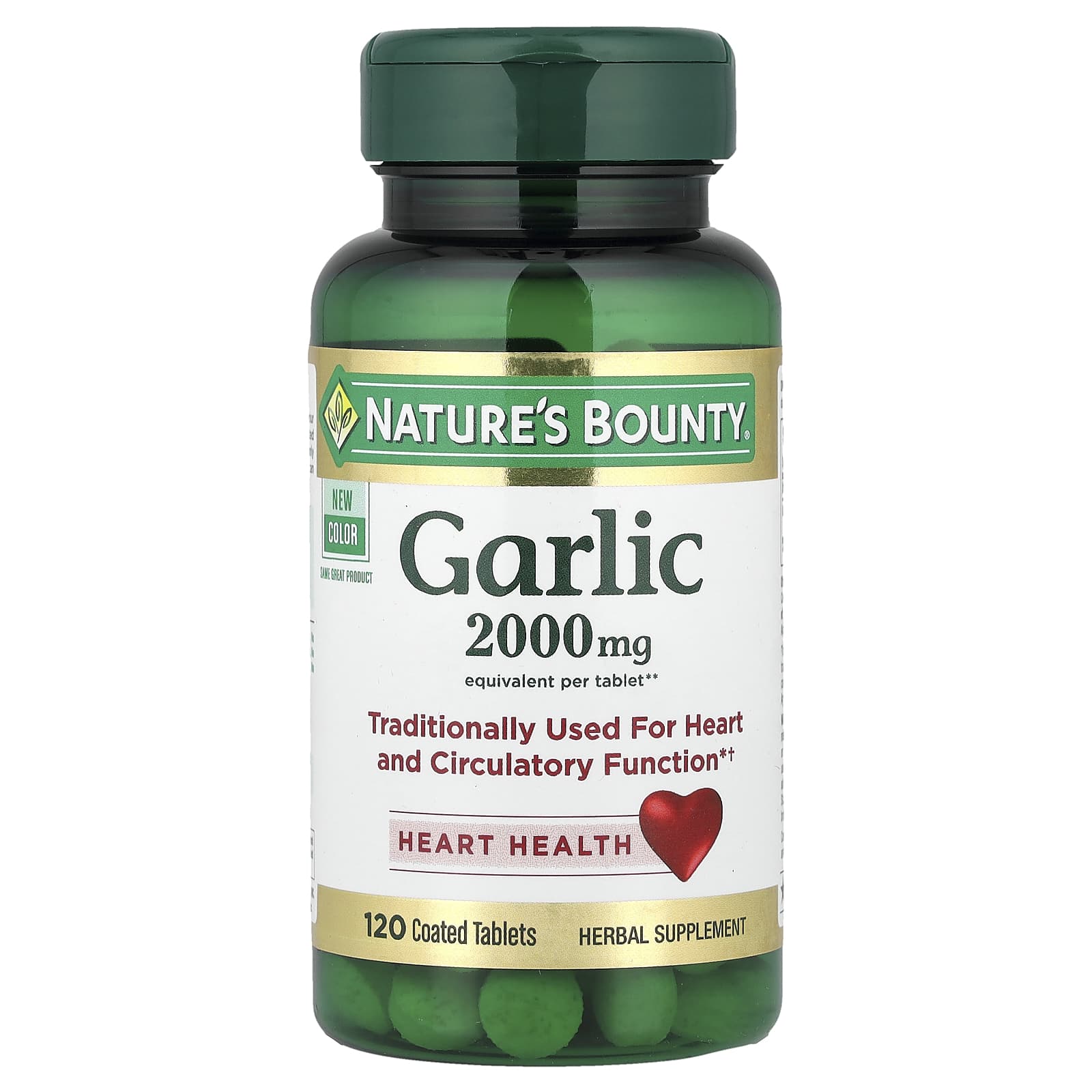 Nature's Bounty, Garlic, 2,000 mg, 120 Coated Tablets - Image 1