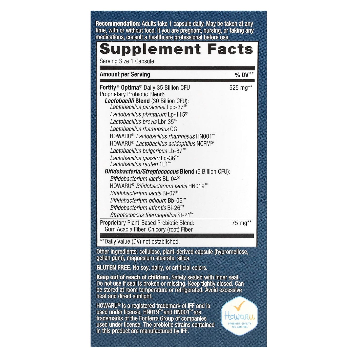 Nature's Way, Optima® Probiotic, Fortify®, Gut Comfort, 35  Billion, 30 Delayed-Release Capsules - Image 2