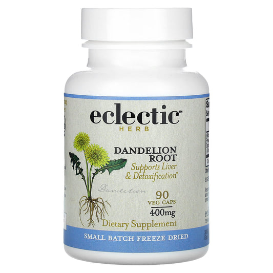 Dandelion Root 400mg, Vegan, Gluten Free, Freeze Dried Capsules by Eclectic Herb - Image 1