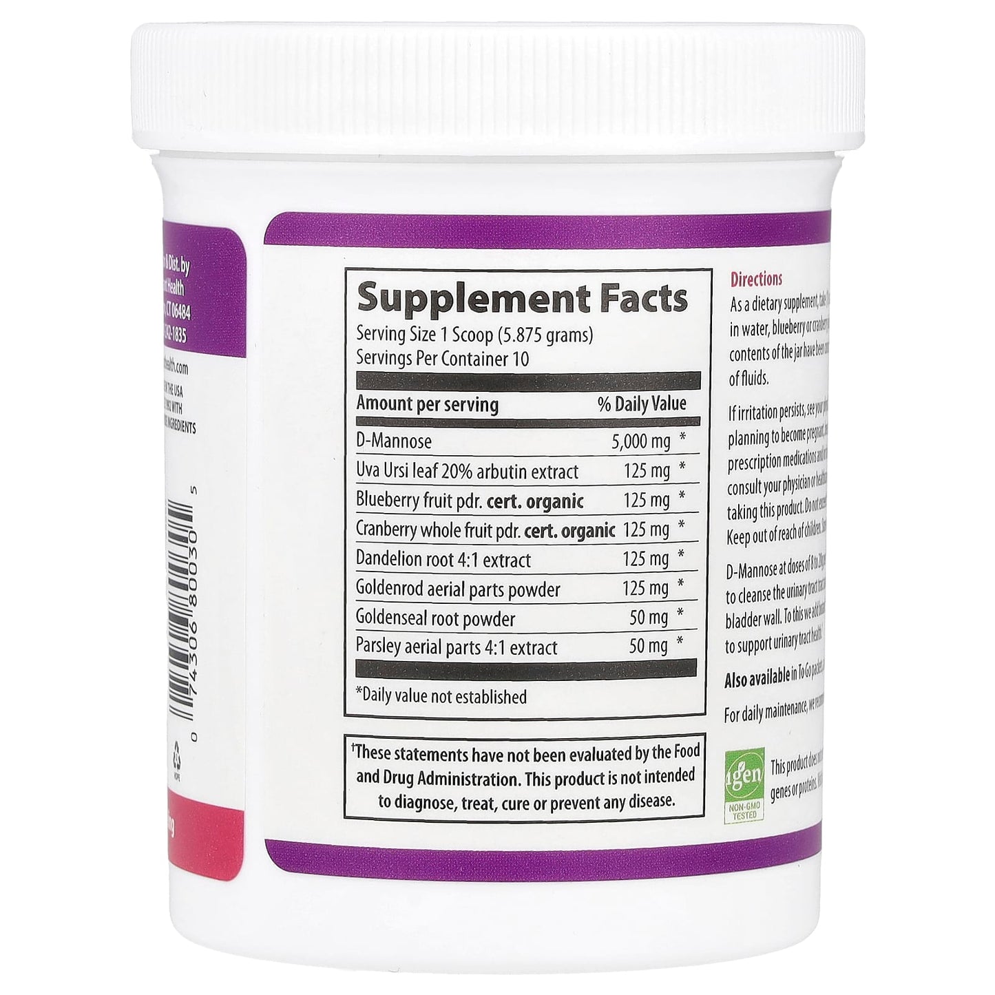 Vibrant Health, U.T. Vibrance™, D-Mannose Version 1.1, 2.07 oz (58.75 g) - Image 2