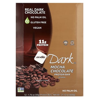 Real Dark Chocolate Protein Bars by NuGo Nutrition - 12 Count