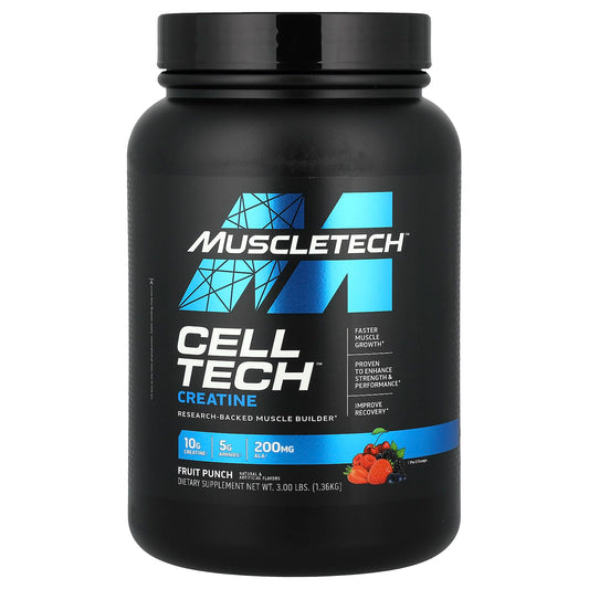 MuscleTech, Cell-Tech™ Creatine, Fruit Punch, 3 lbs (1.36 kg) - Image 1