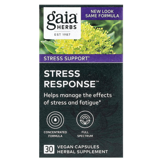 Gaia Herbs Stress Response 30 Vegan Capsules - Image 1