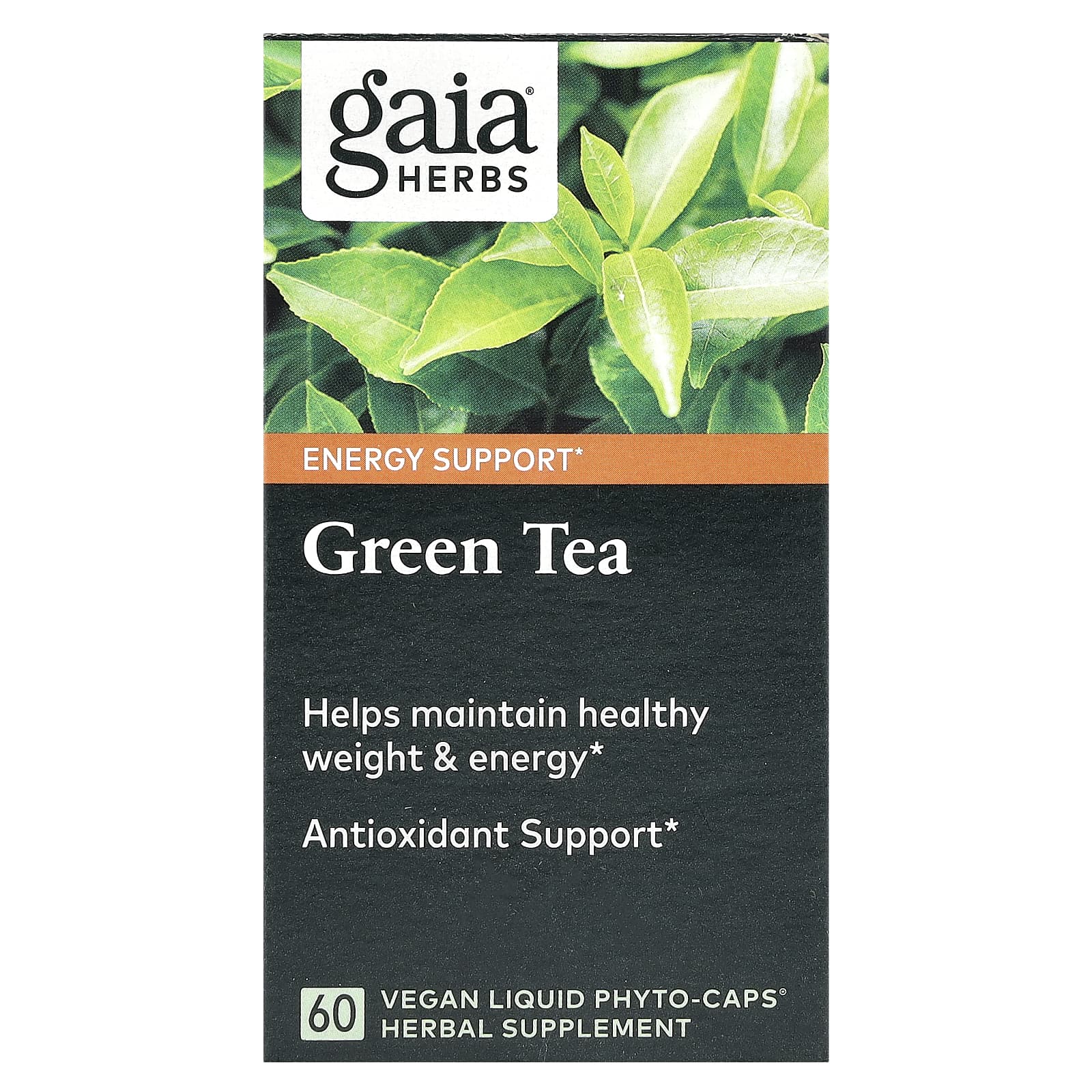 Green Tea Energy Support with Gaia Herbs Liquid Phyto-Caps - Image 1