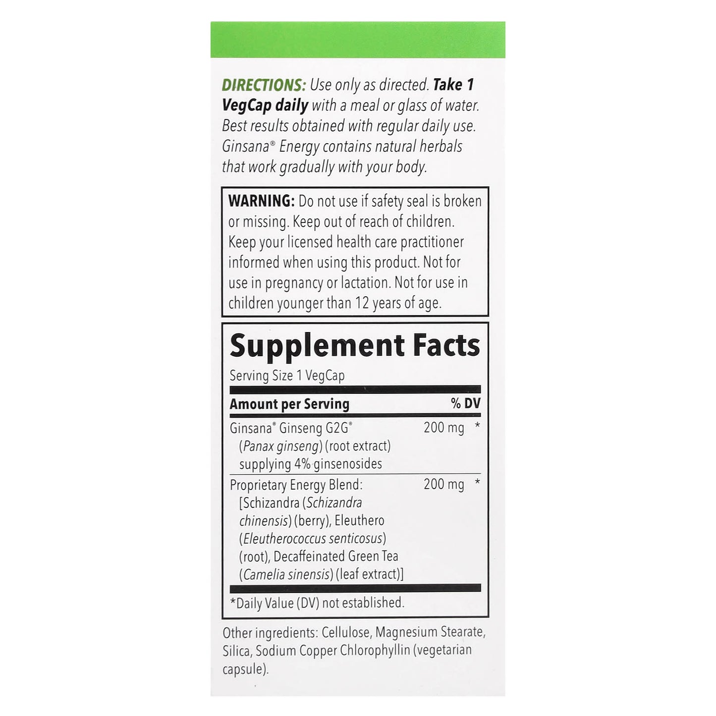 Ginsana&reg; Energy for Natural Endurance & Energy Boost - 30 VegCaps - Image 2