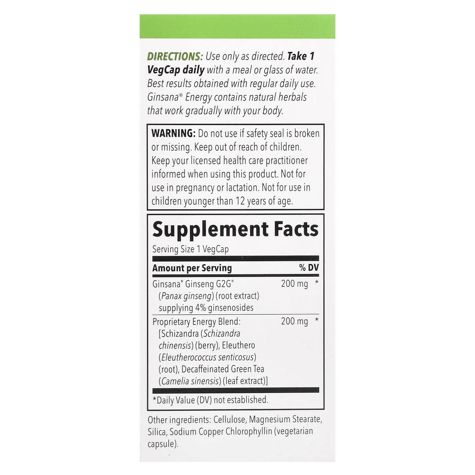Ginsana&reg; Energy for Natural Endurance & Energy Boost - 30 VegCaps - Image 2
