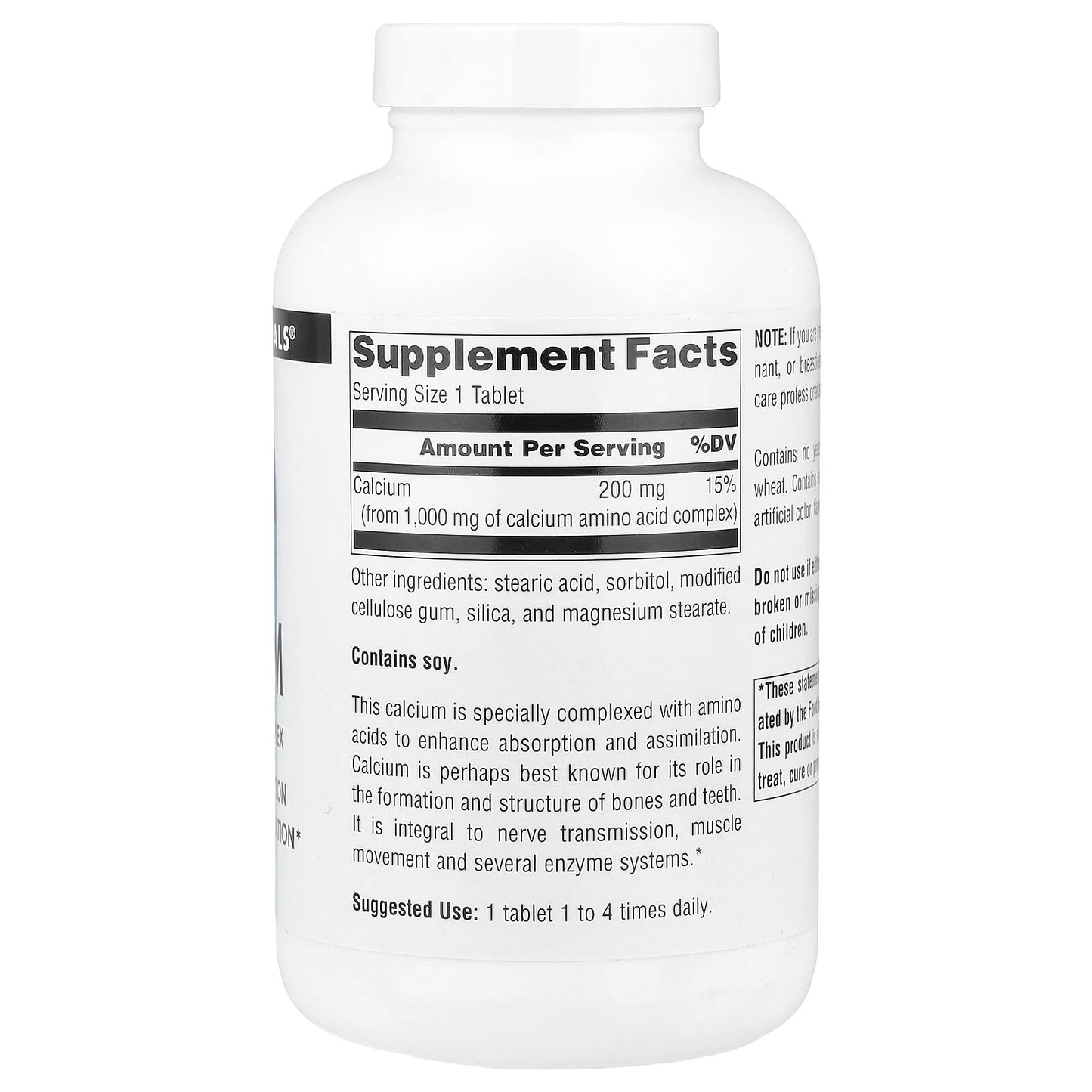 Source Naturals, Calcium, 200 mg, 250 Tablets - Image 2