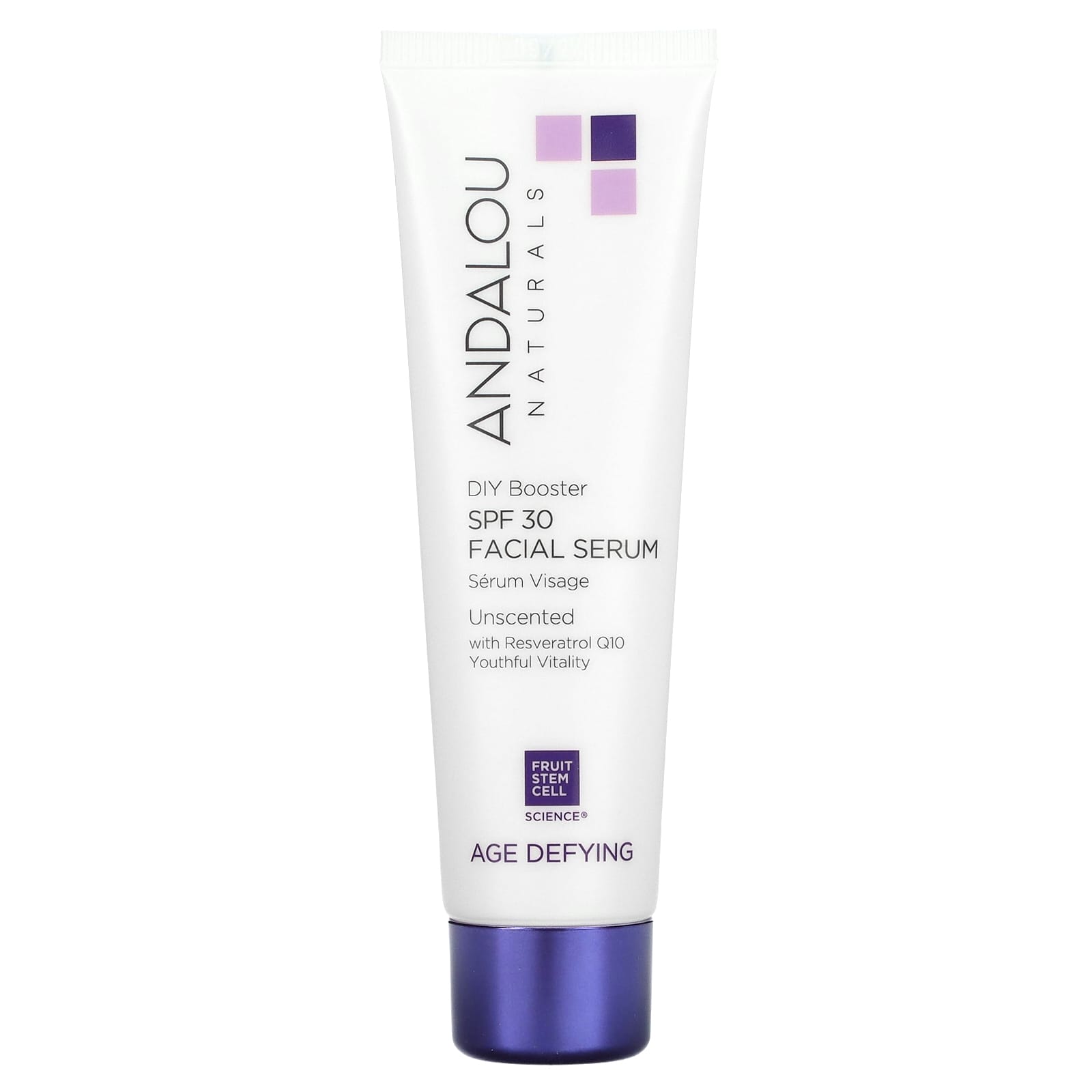 Andalou Naturals Age Defying Facial Serum with SPF 30, Unscented - Image 1