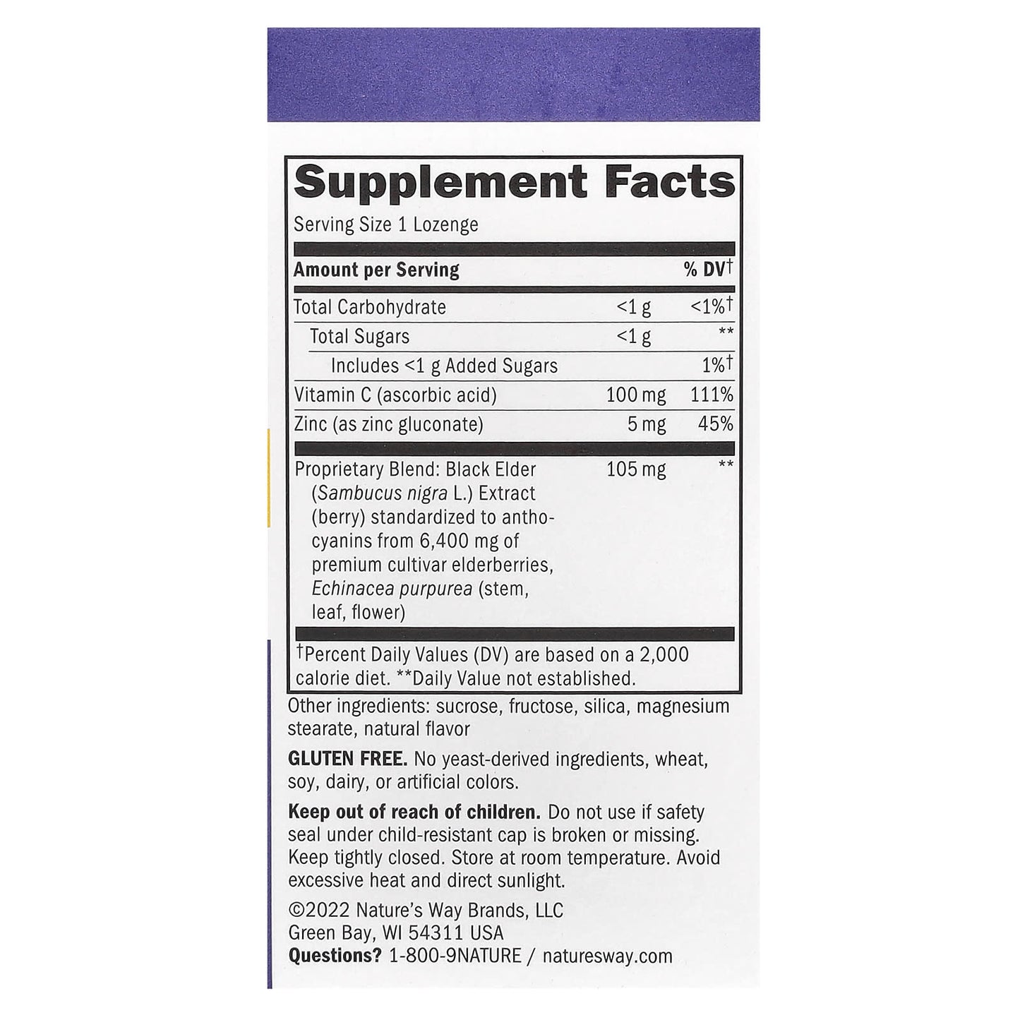 Nature's Way, Sambucus Elderberry, Immune Lozenges, 30 Lozenges - Image 2
