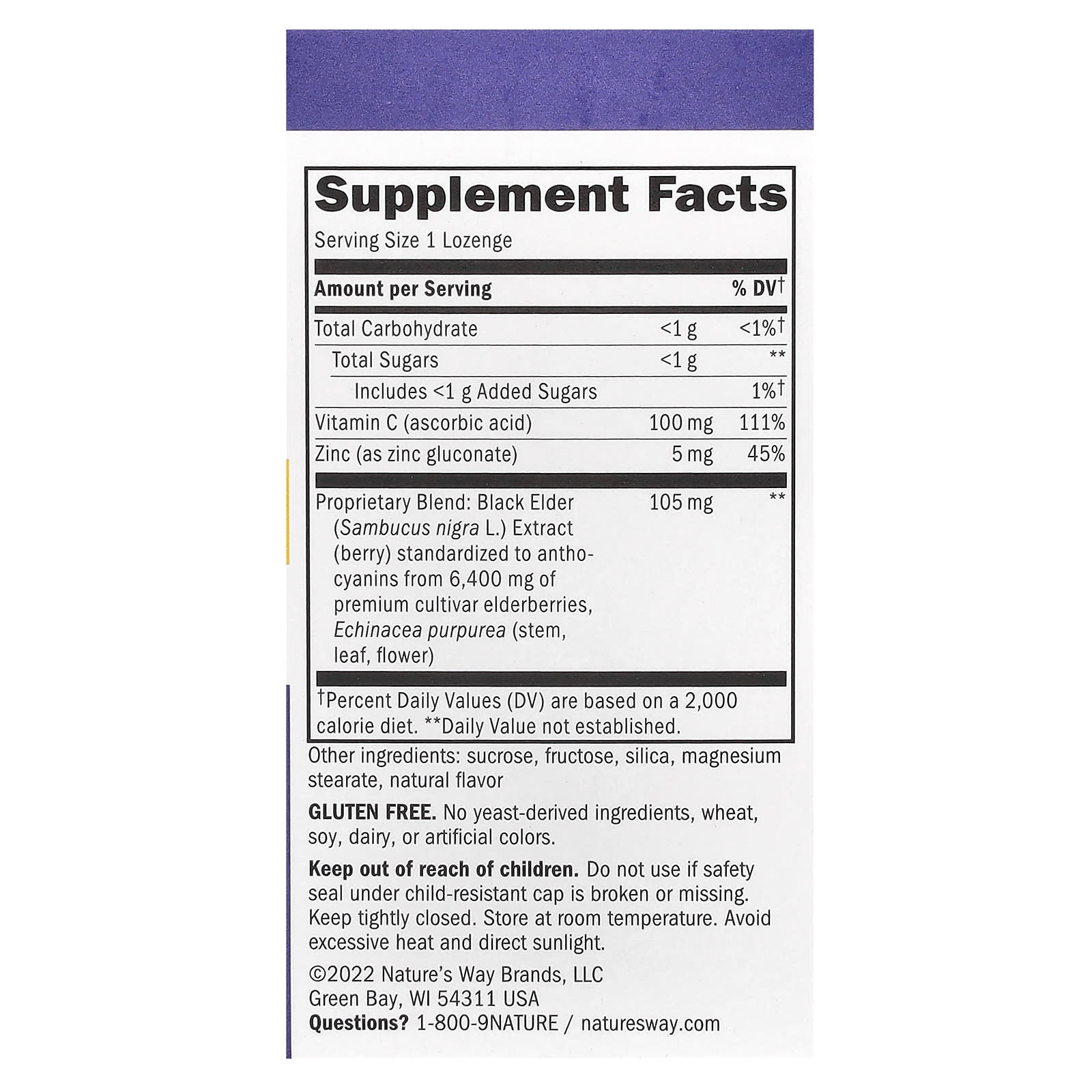 Nature's Way, Sambucus Elderberry, Immune Lozenges, 30 Lozenges - Image 2