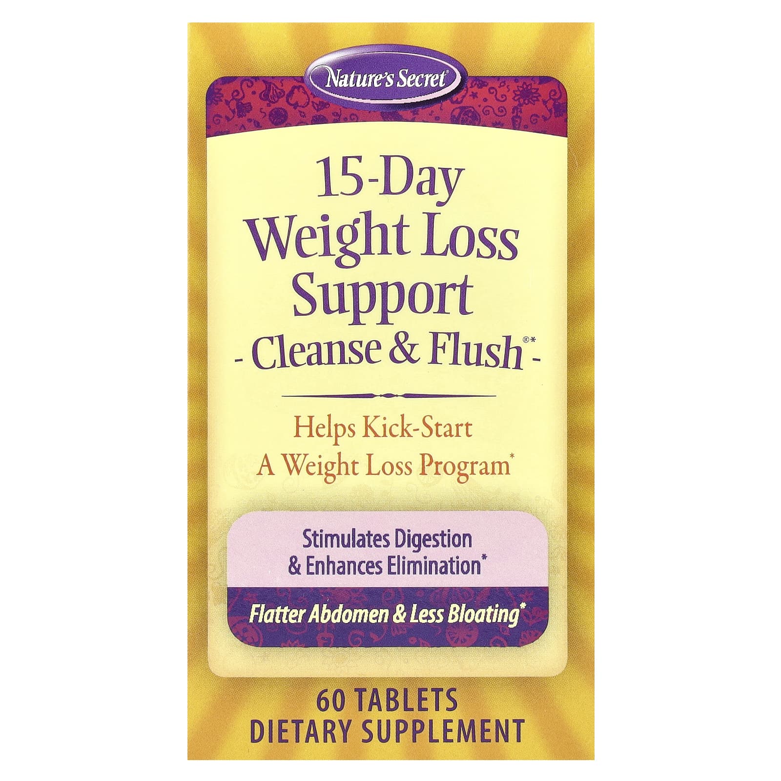 Nature's Secret, 15-Day Weight Loss Support, Cleanse & Flush®, 60 Tablets - Image 1