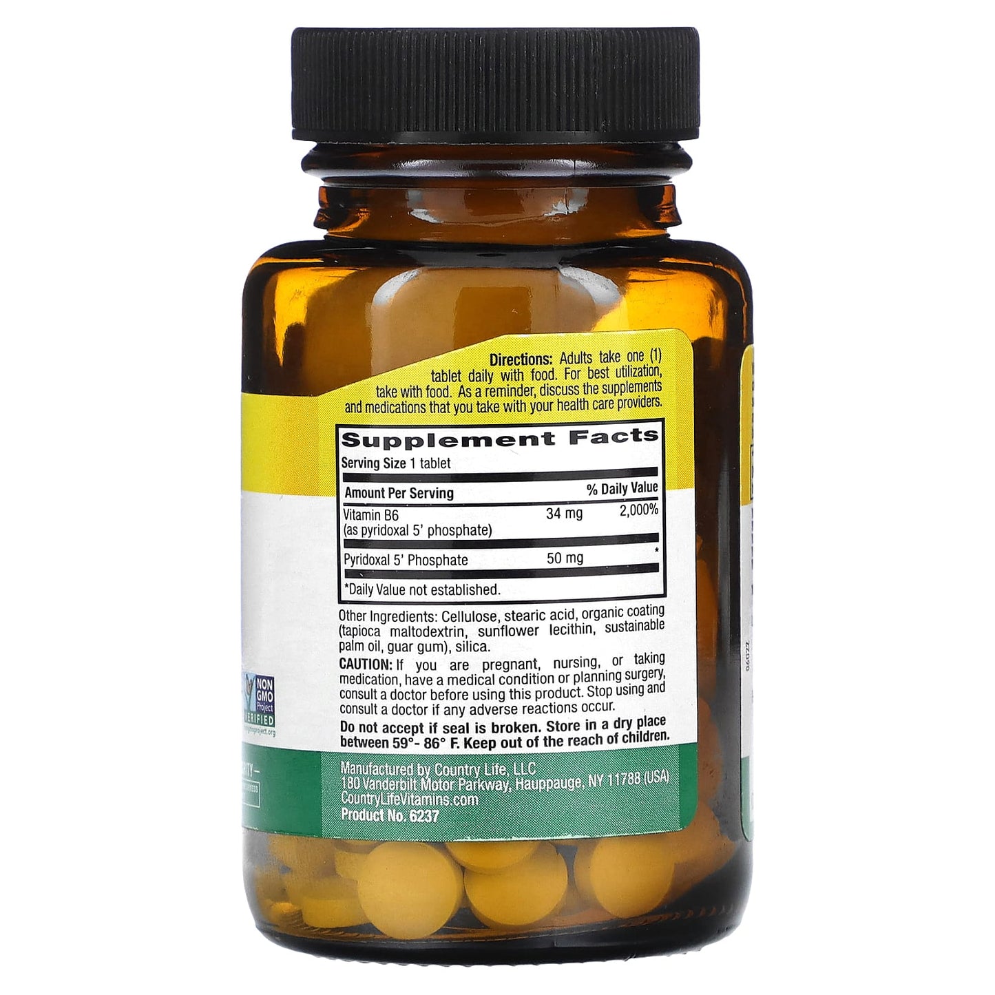 Country Life P-5-P, 50mg, 100 Tablets - Energy & Immune Support - Image 2