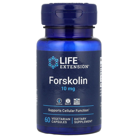 Life Extension, Forskolin, 10 mg, 60 Vegetarian Capsules - Image 1