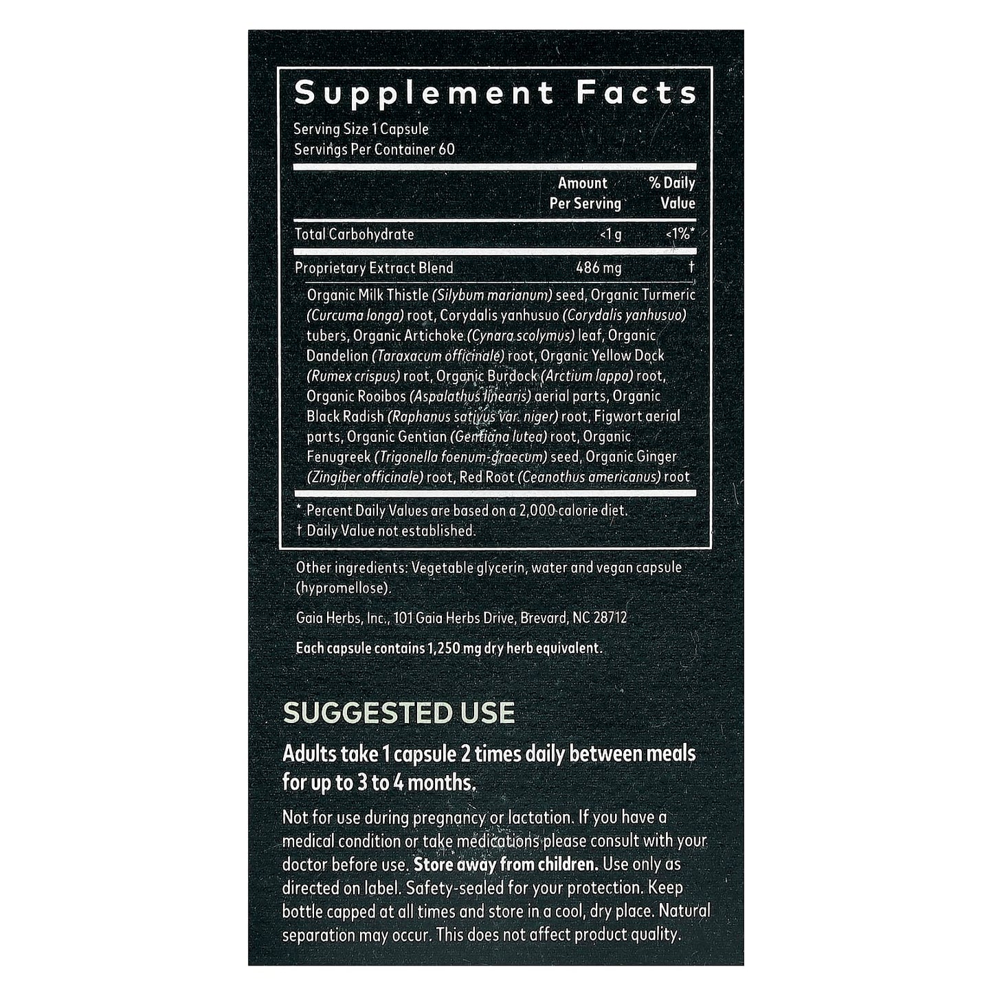 Gaia Herbs Liver Cleanse Support - 60 Vegan Liquid Phyto-Caps - Image 2