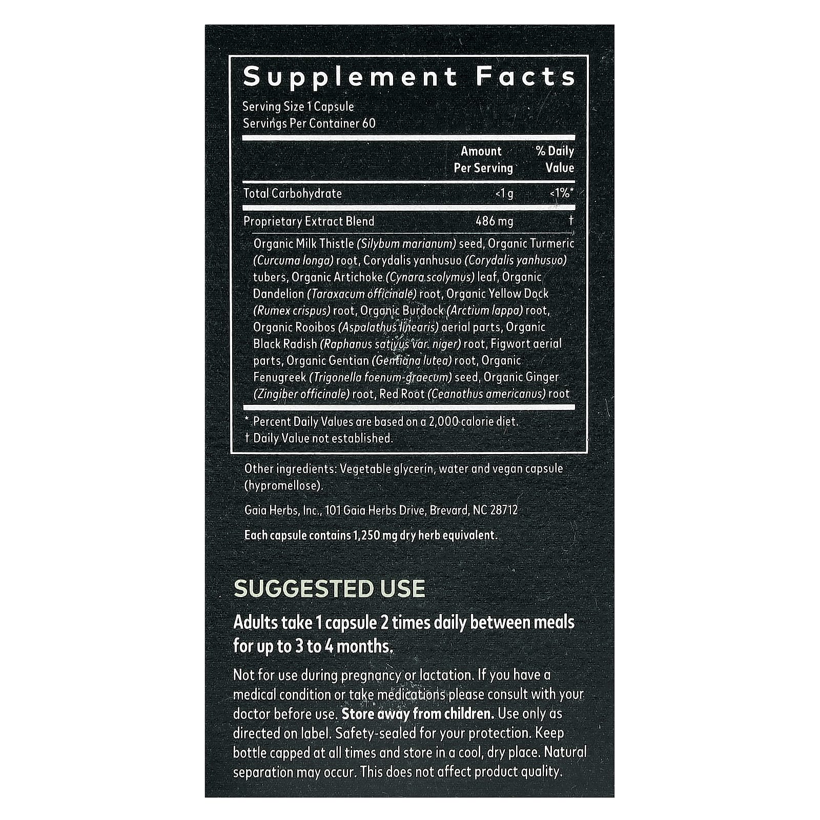 Gaia Herbs Liver Cleanse Support - 60 Vegan Liquid Phyto-Caps - Image 2