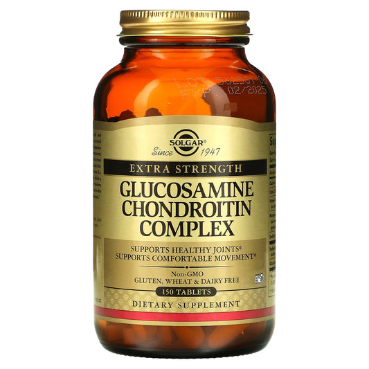 Solgar, Extra Strength Glucosamine Chondroitin Complex, 150 Tablets - Image 1