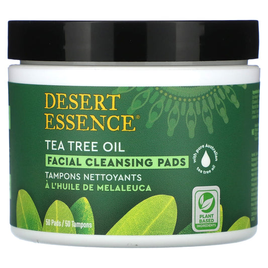 Tea Tree Oil Facial Cleansing Pads for Sensitive Skin | 50 Pads - Image 1