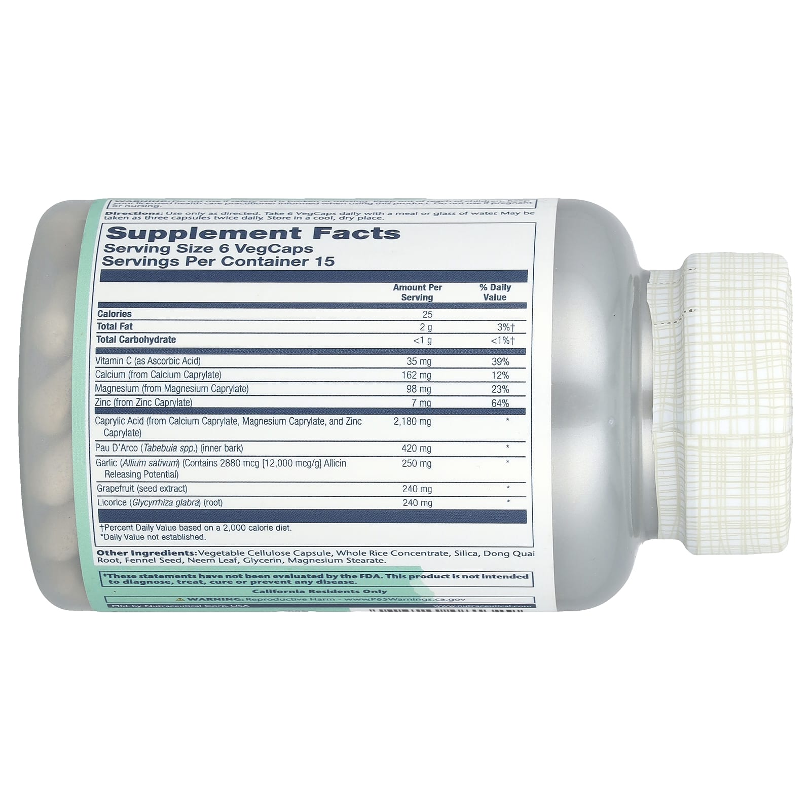 Solaray, Yeast-Cleanse™, 90 VegCaps - Image 2