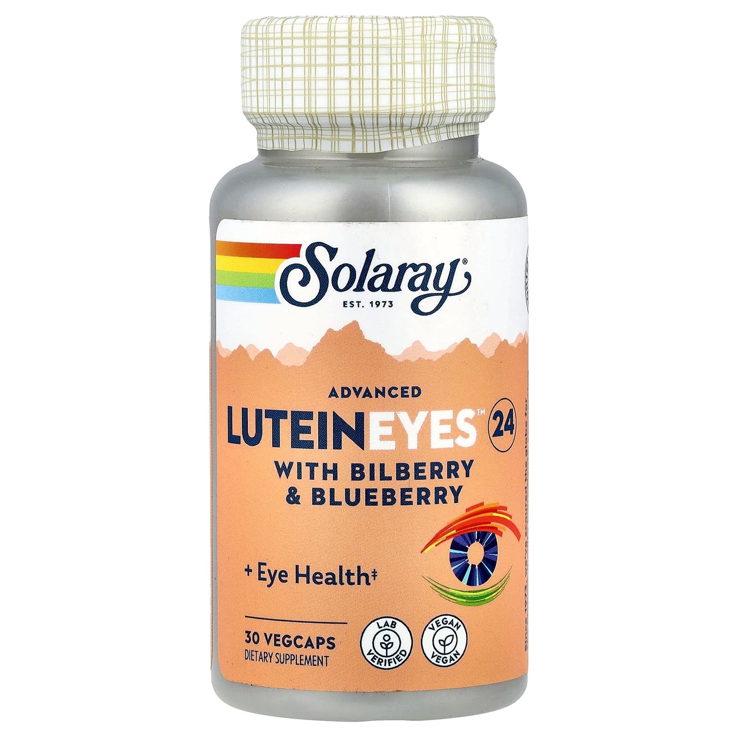 Solaray, Advanced Lutein Eyes™ 24 With Bilberry & Blueberry, 30 VegCaps - Image 1