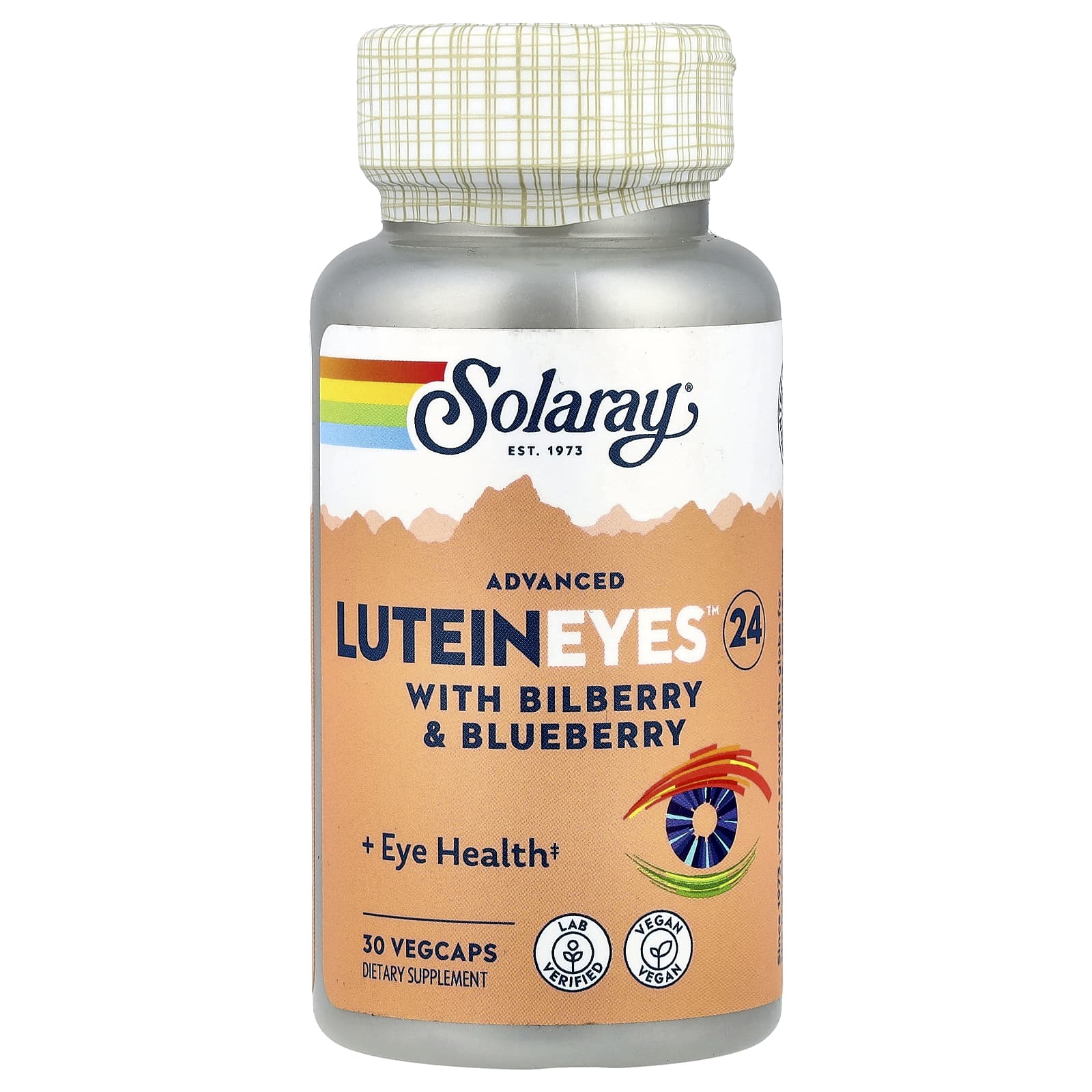 Solaray, Advanced Lutein Eyes™ 24 With Bilberry & Blueberry, 30 VegCaps - Image 1