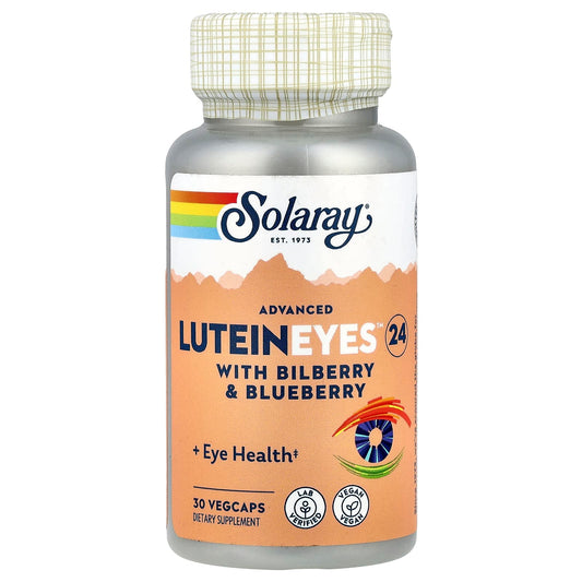 Solaray, Advanced Lutein Eyes™ 24 With Bilberry & Blueberry, 30 VegCaps - Image 1