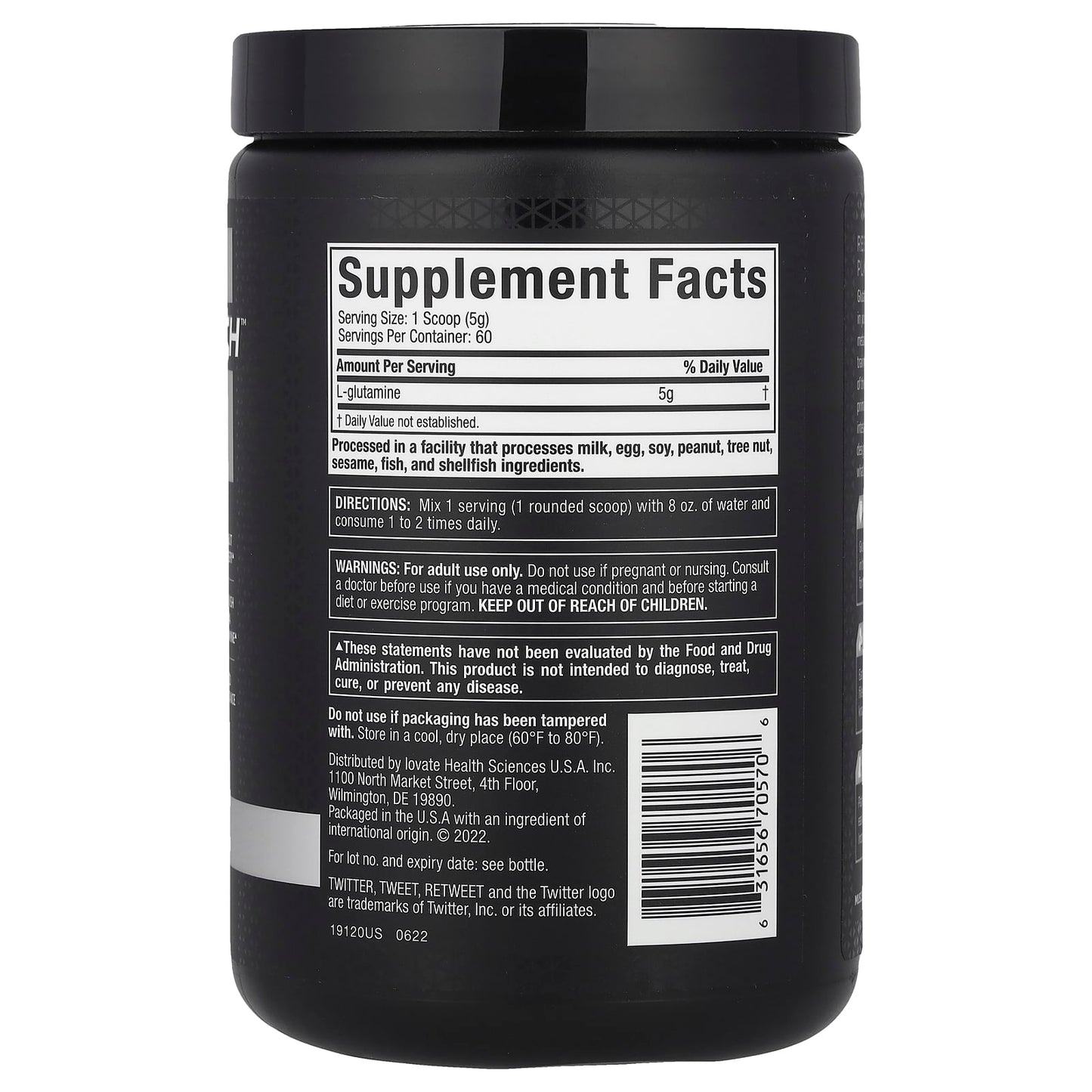 MuscleTech, Platinum 100% Glutamine, Unflavored, 10.58 oz (300 g) - Image 2