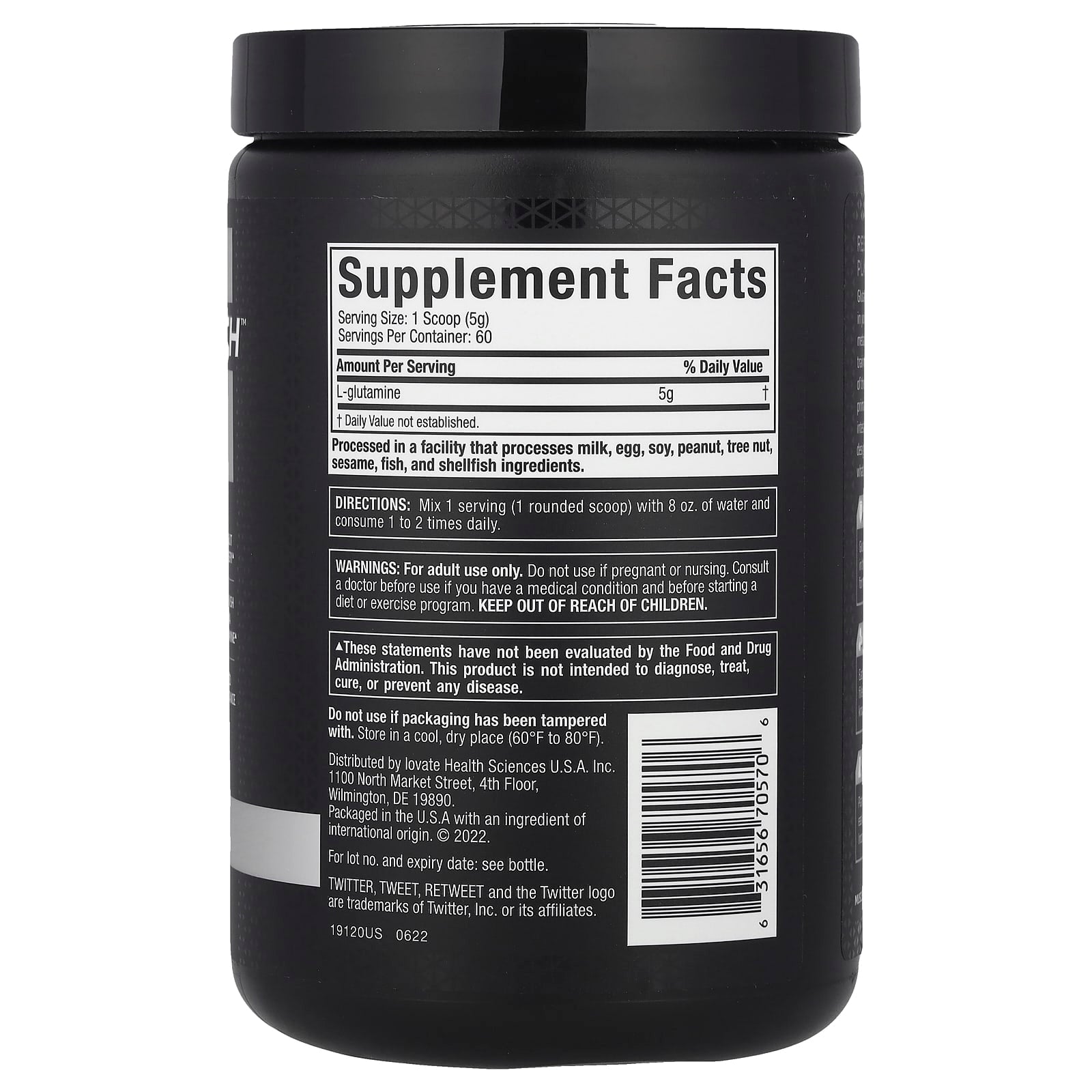 MuscleTech, Platinum 100% Glutamine, Unflavored, 10.58 oz (300 g) - Image 2