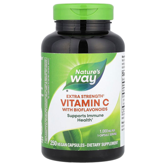 Nature's Way, Vitamin C With Bioflavonoids, Extra Strength, 1,000 mg, 250 Vegan Capsules - Image 1