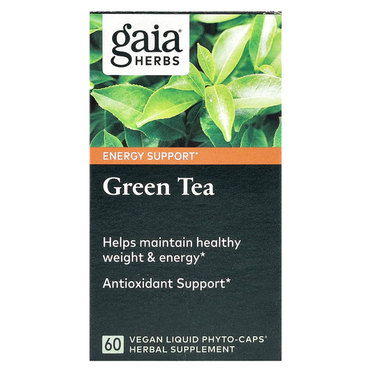 Green Tea Energy Support with Gaia Herbs Liquid Phyto-Caps - Image 1