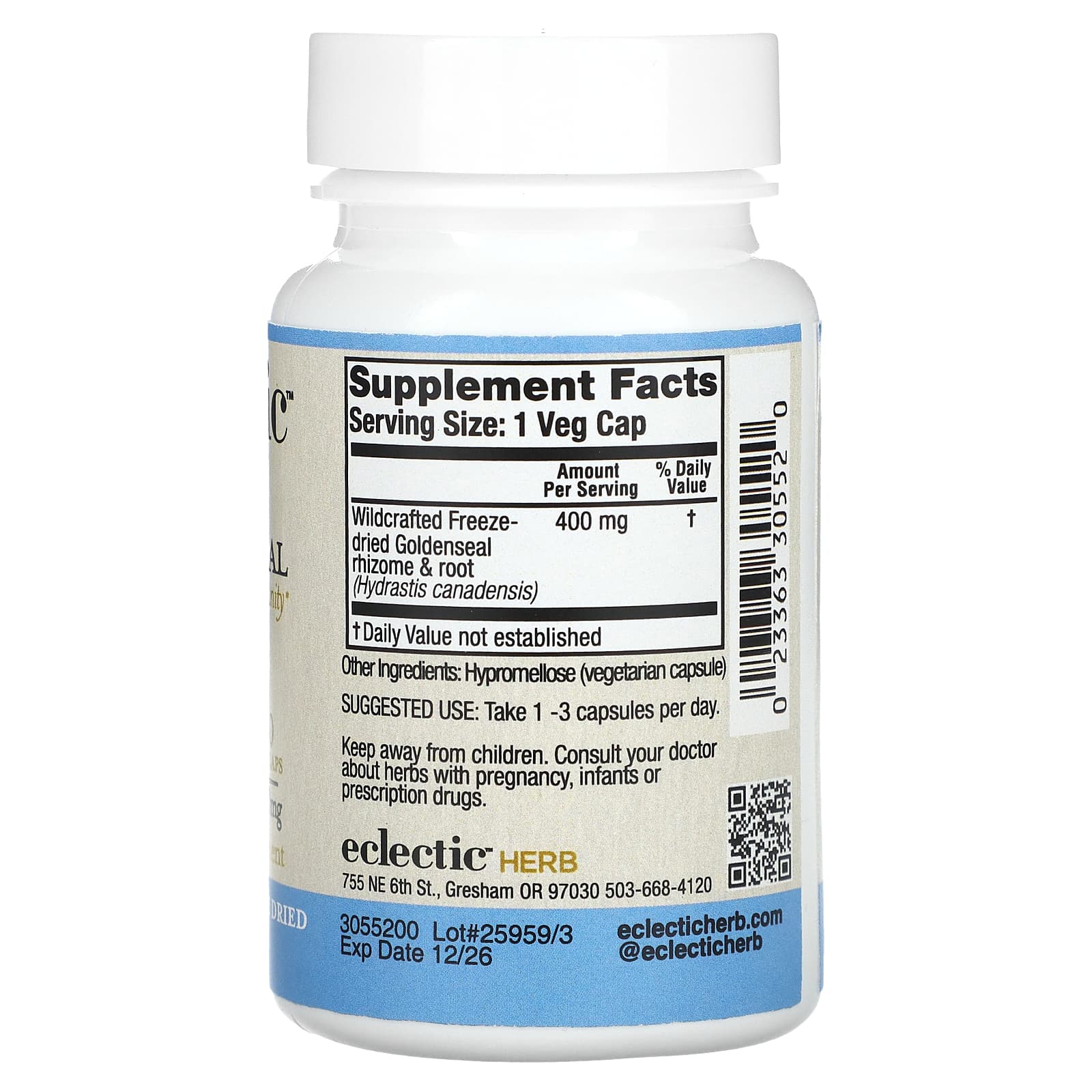 Boost Immunity with Goldenseal from Eclectic Herb - 400mg, 50 Caps - Image 2