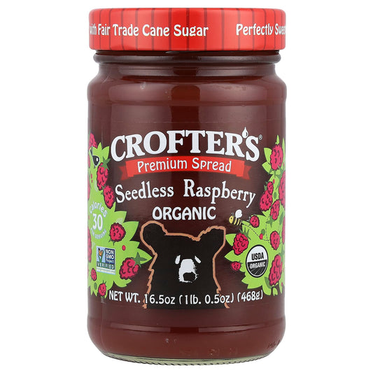 Crofter's Organic, Organic Premium Spread, Seedless Raspberry, 16.5 oz (468 g)