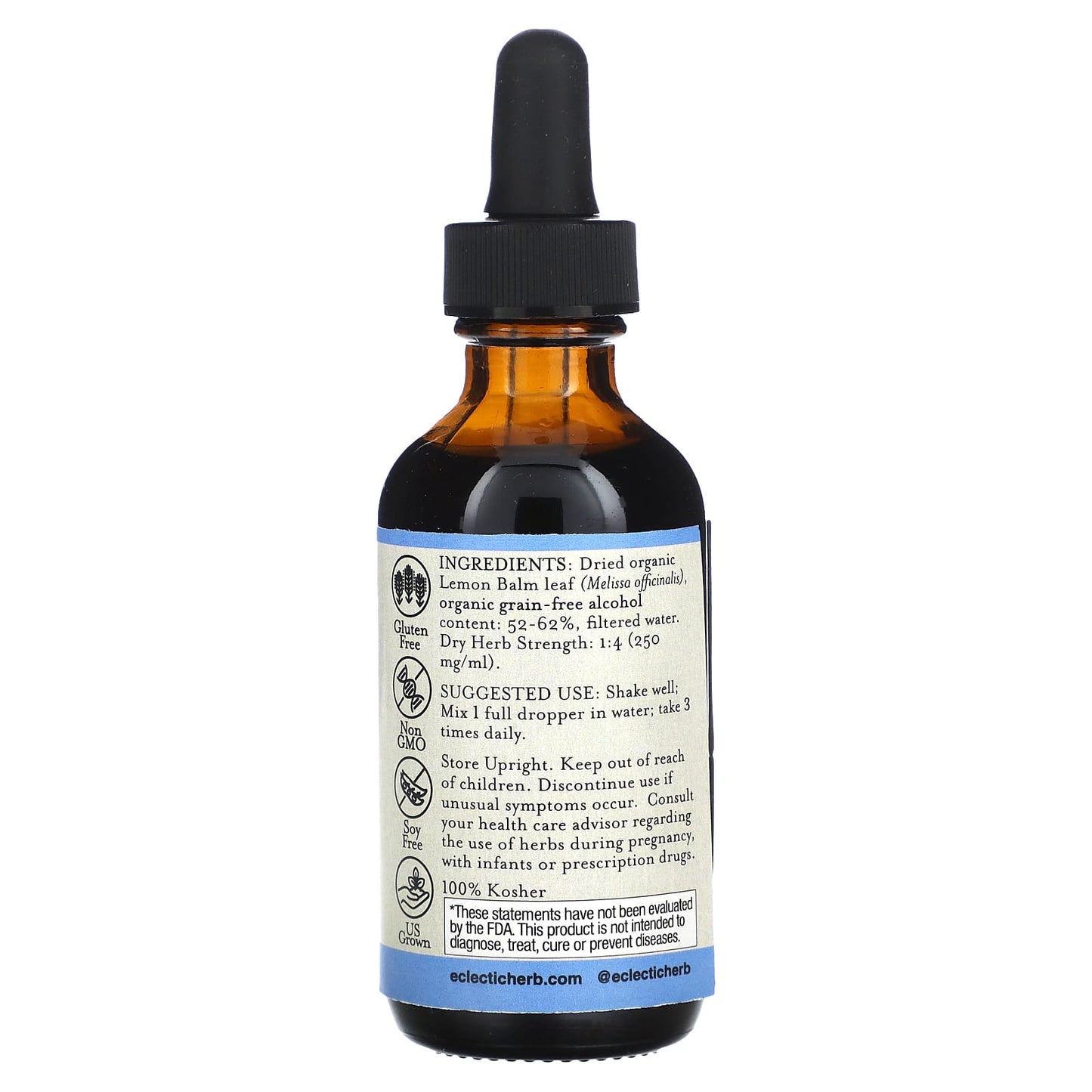 Lemon Balm Extract for Relaxation and Stress Relief - USDA Organic by Eclectic Herb - Image 2