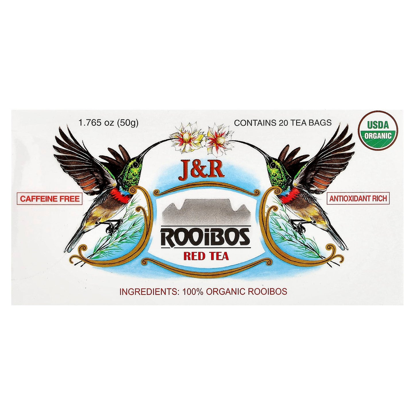 Caffeine-Free Rooibos Red Tea by J&R Port Trading - USDA Organic - Image 1