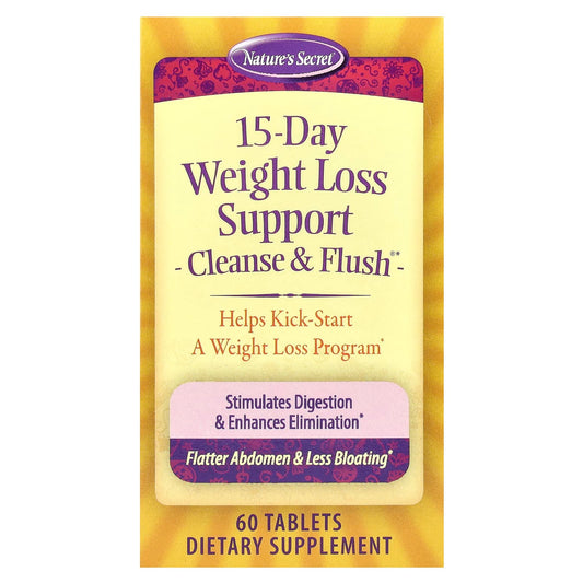 Nature's Secret, 15-Day Weight Loss Support, Cleanse & Flush®, 60 Tablets - Image 1