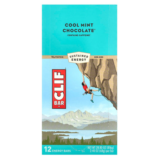 Cool Mint Chocolate Clif Bars - 12 Pack Energy Bars - Image 1
