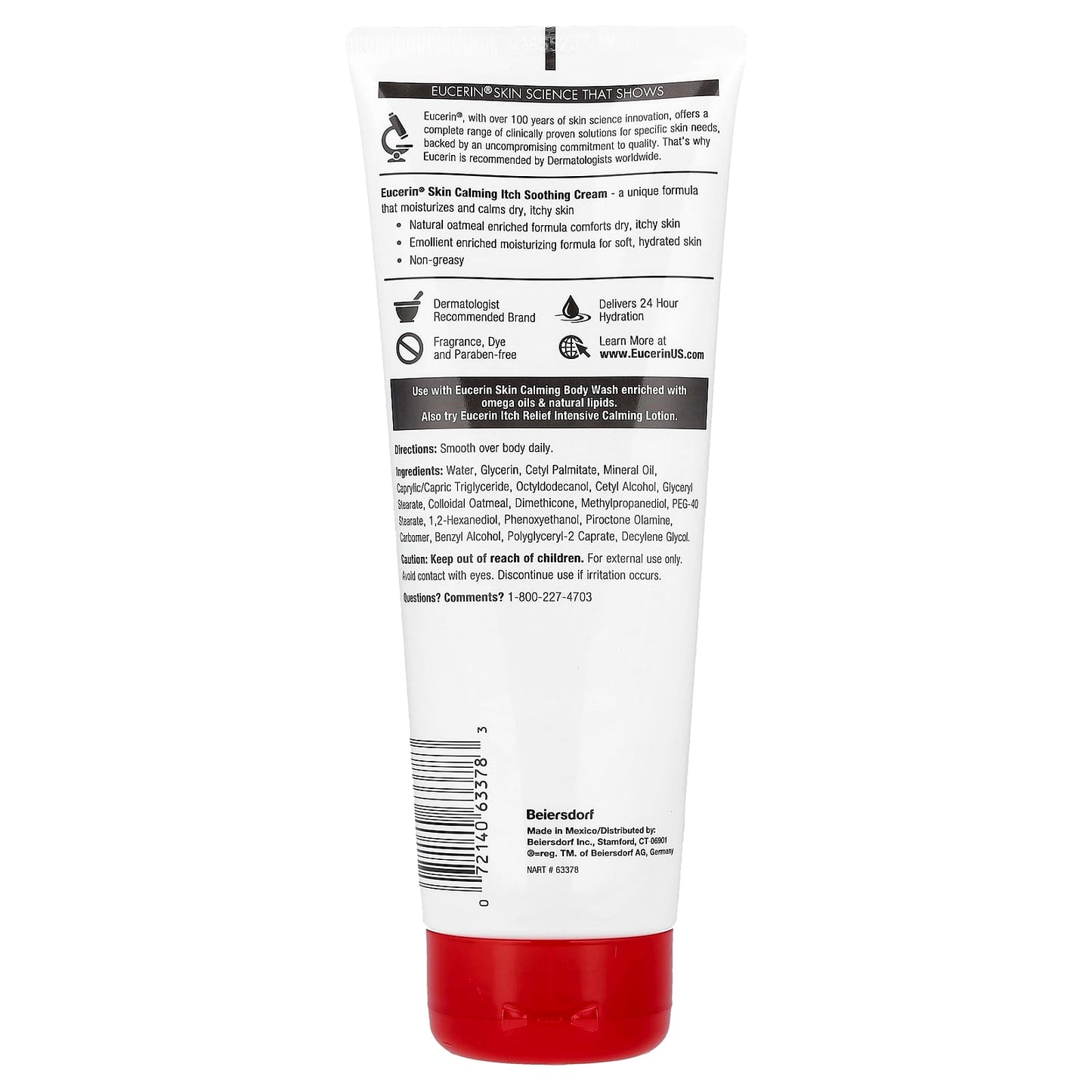 Fragrance-Free Skin Calming Itch Soothing Cream by Eucerin, 8 oz (226 g) - Image 2