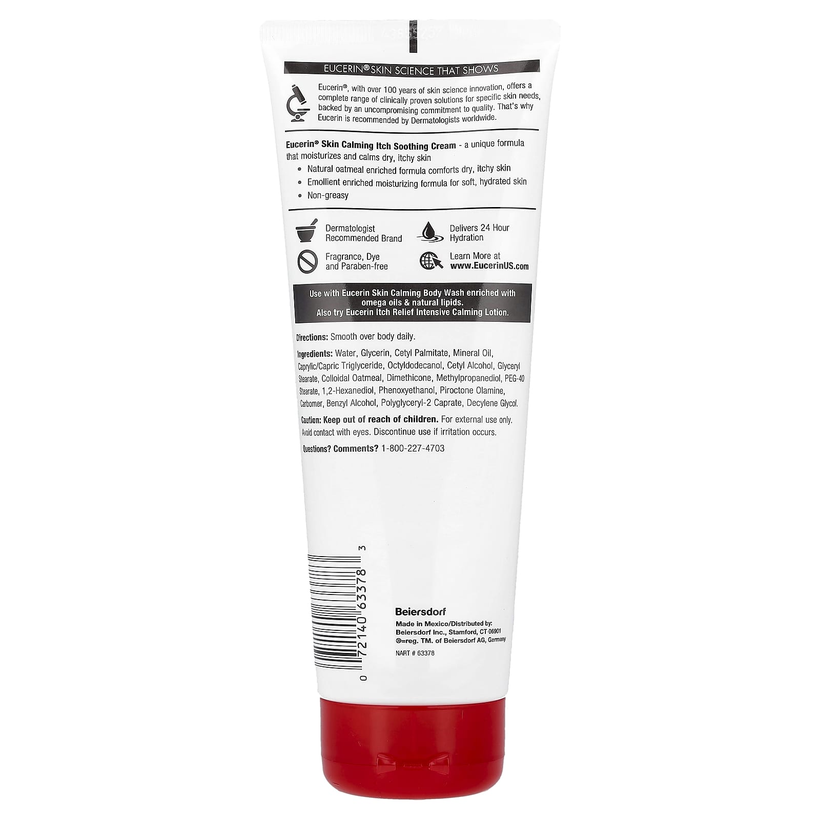 Fragrance-Free Skin Calming Itch Soothing Cream by Eucerin, 8 oz (226 g) - Image 2