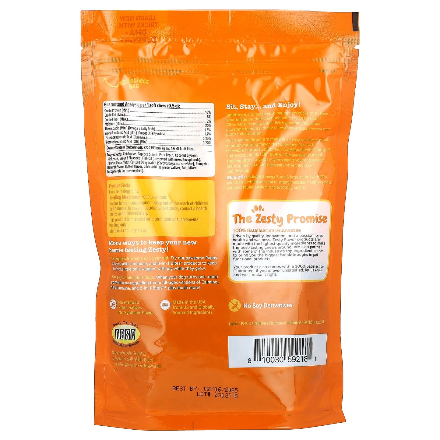 Zesty Paws, All-In-One Training Bites, For Dogs, All Ages, Peanut Butter, 8 oz (226 g) - Image 2
