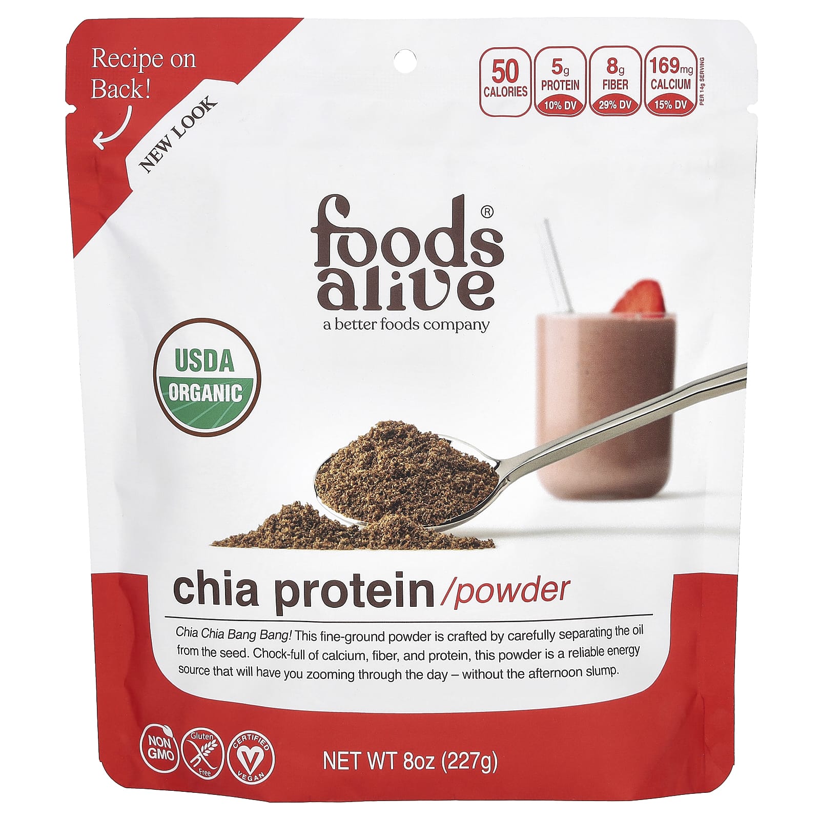 Organic Chia Protein Powder by Foods Alive - 8 oz (227g) - Image 1
