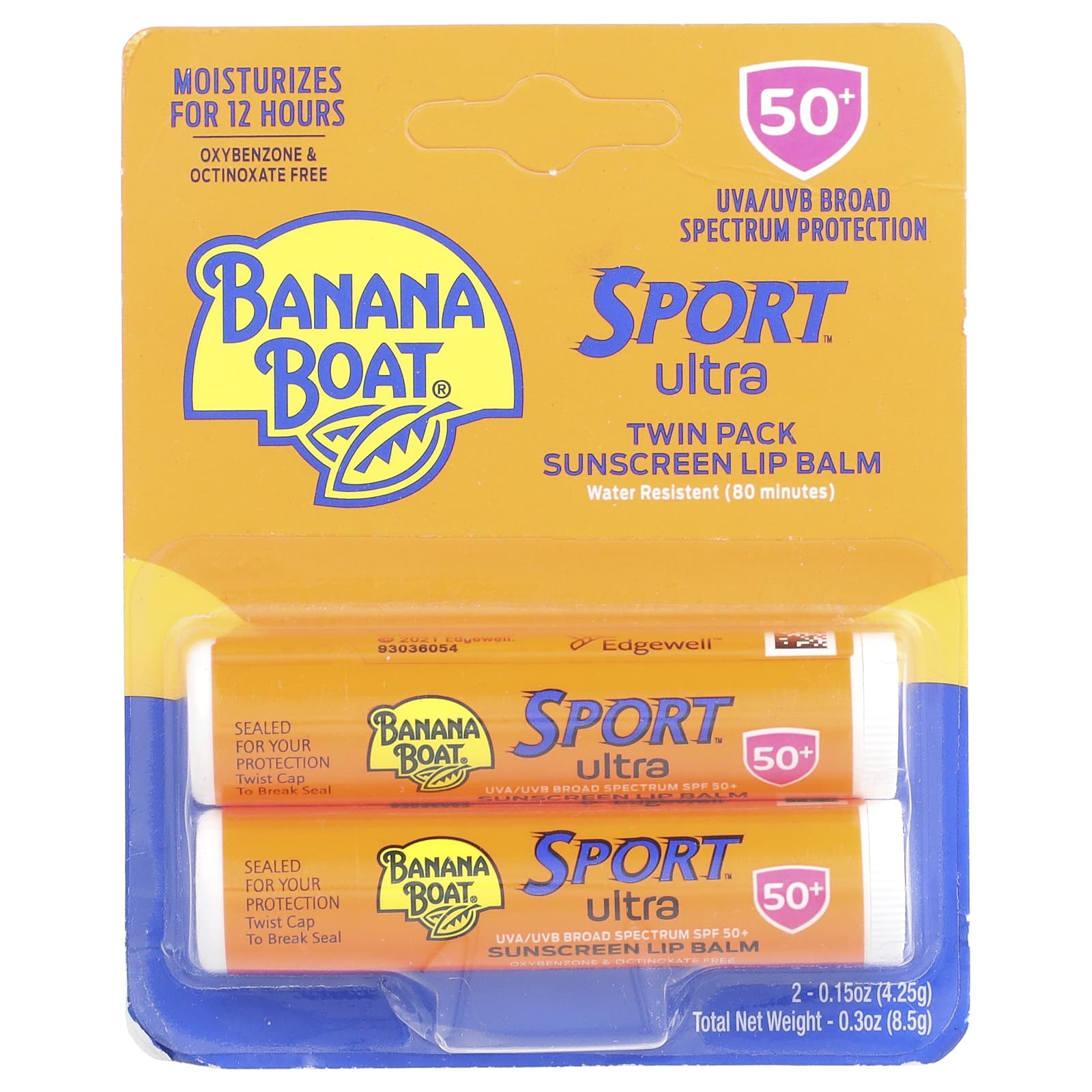 Protect Your Lips from the Sun with Banana Boat Sport Ultra Sunscreen Lip Balm, SPF 50+, 2 Pack - Image 2