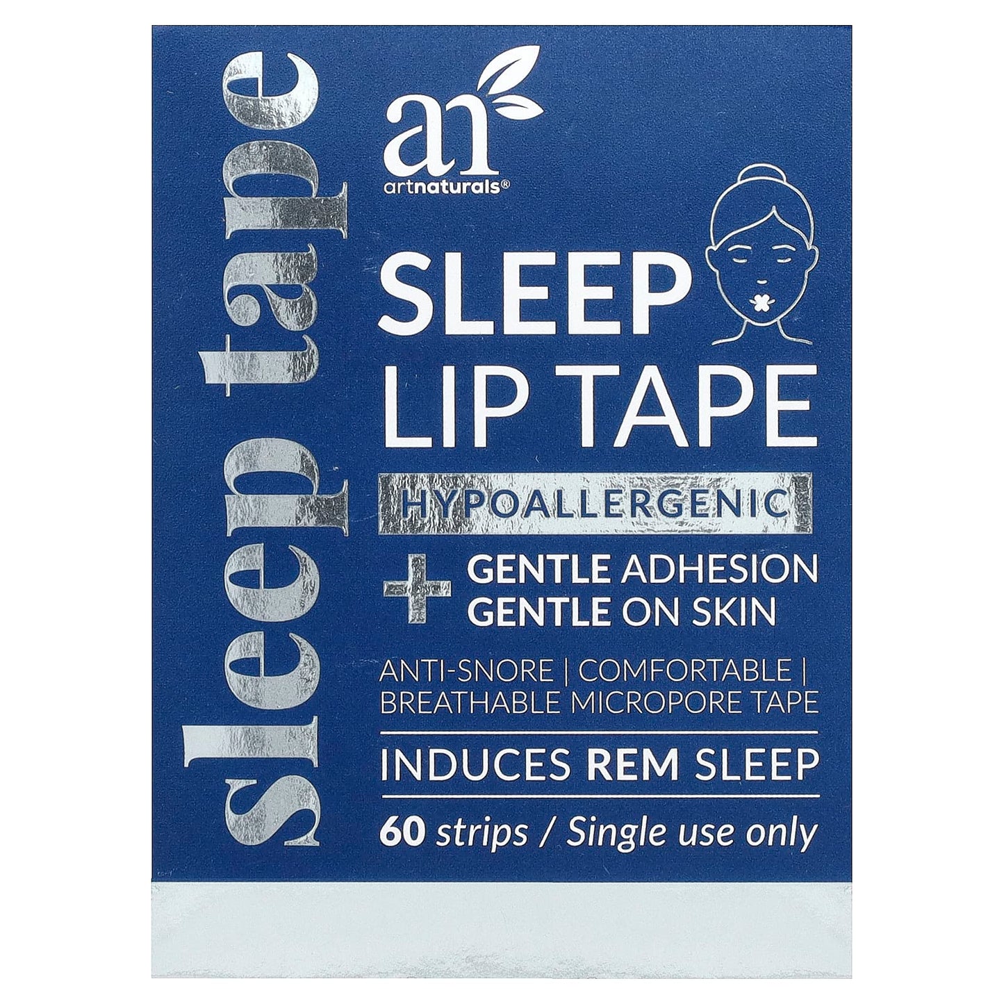 Sleep Better with artnaturals Lip Tape - 60 Strips - Image 1