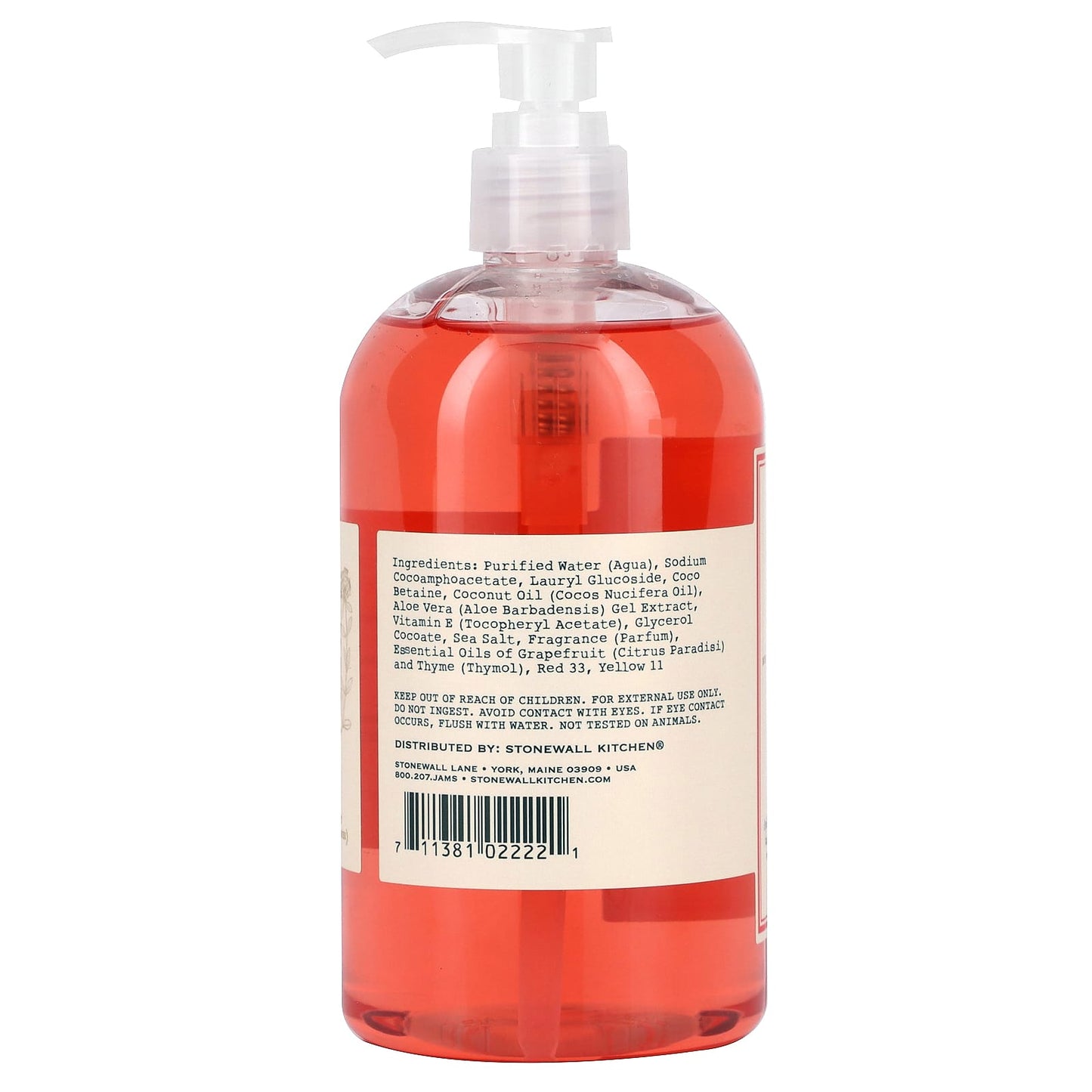 Stonewall Kitchen, Hand Soap, Grapefruit Thyme, 16.9 fl oz (500 ml) - Image 2