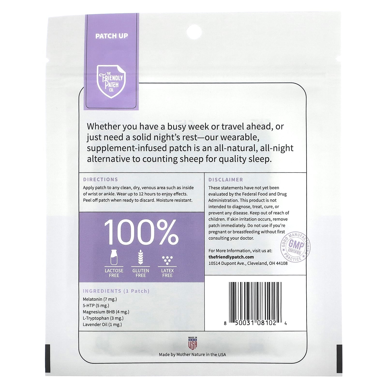 The Friendly Patch, Snoozzze, Melatonin Sleep Patch, 28 Patches - Image 2