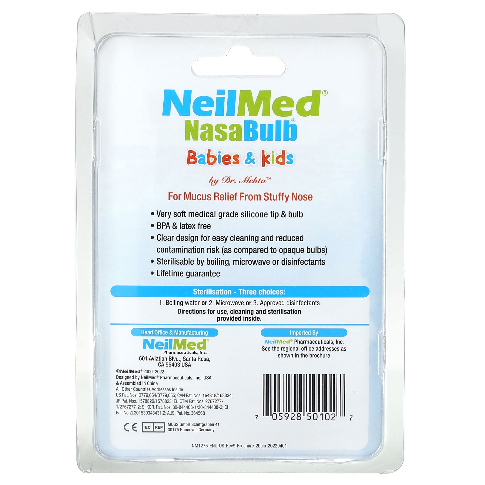 NeilMed, Babies & Kids, NasaBulb, Nasal Aspirator, 2 Aspirators, 1.69 oz (50 ml) Each - Image 2