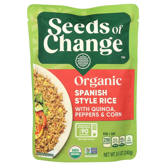 Seeds of Change, Organic Spanish Style Rice With Quinoa, Peppers & Corn, 8.5 oz (240 g) - Image 1