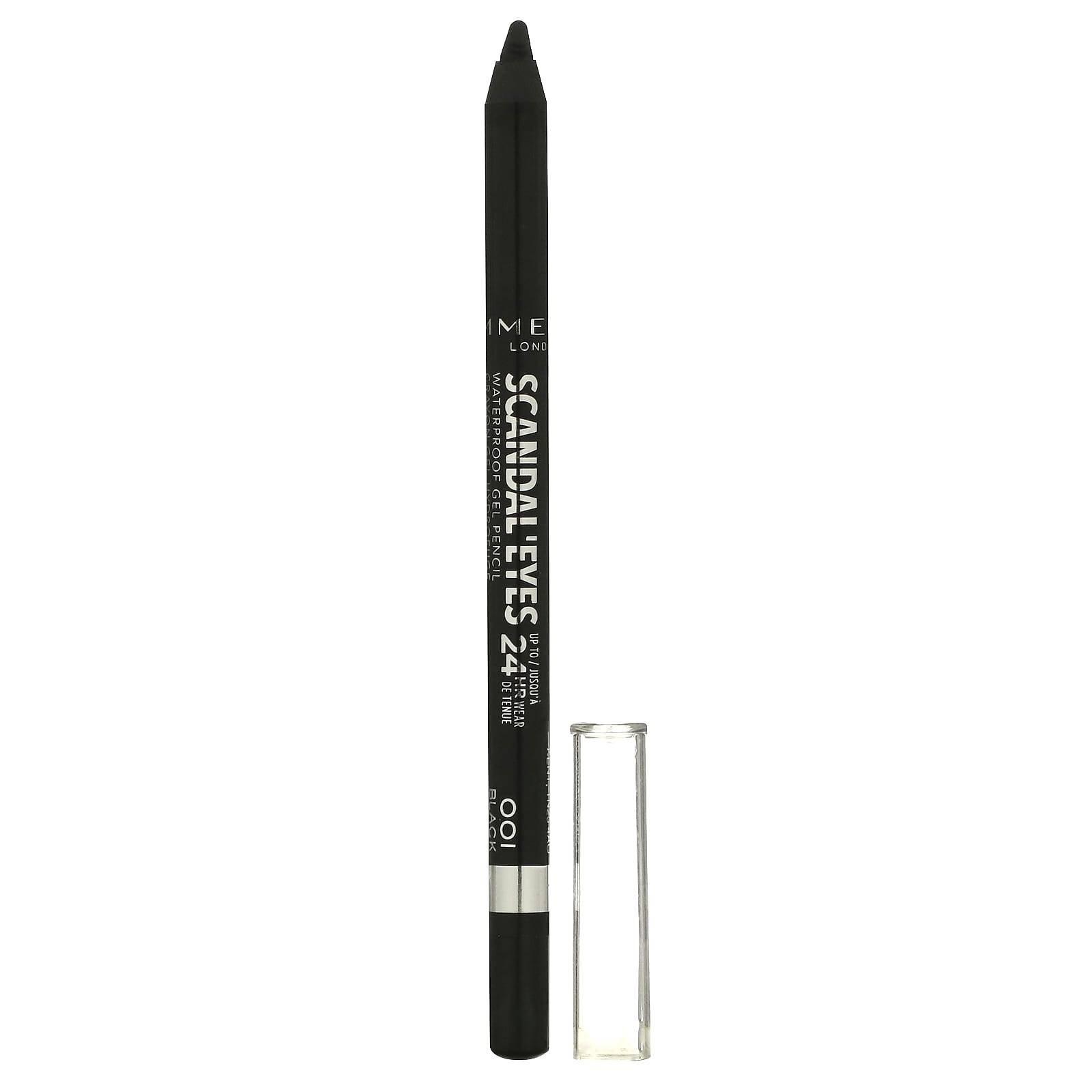 Rimmel London, Scandal'Eyes, Waterproof Gel Pencil, 001 Black, 0.04 oz (1.3 g) - Image 1